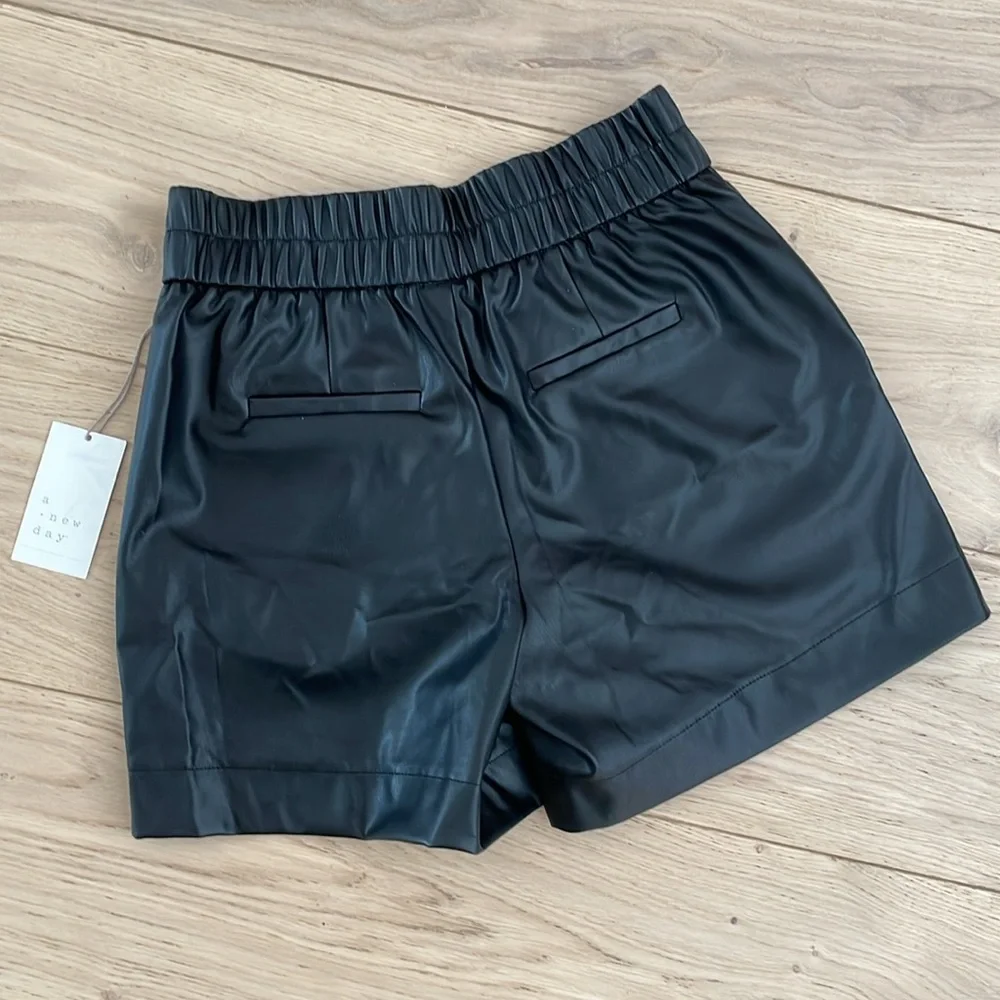 A new day vegan leather shorts